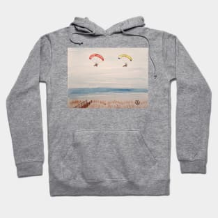 Paragliding along the beach Hoodie